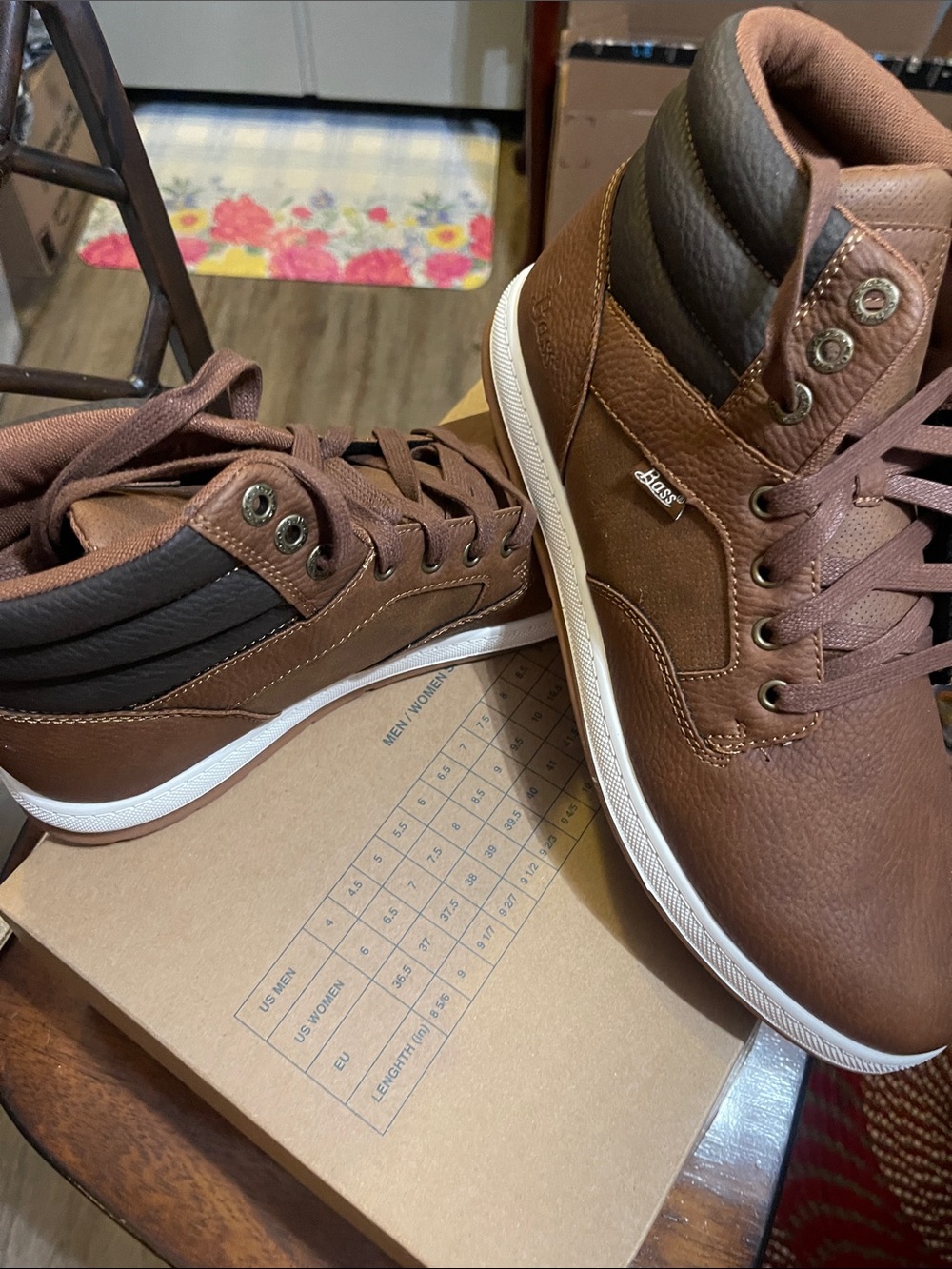 Bass Men’s  Brown High-Top Casual Boots Size 11M New Retail $139